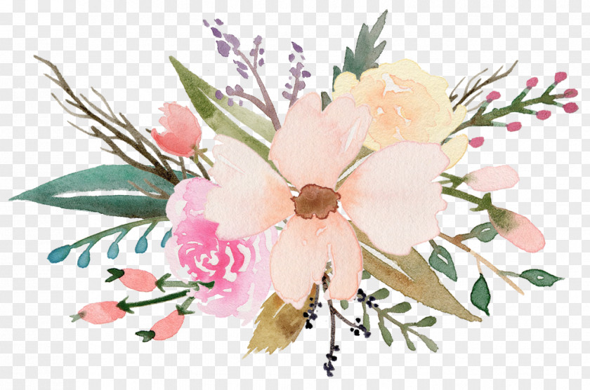 Eucalyptus Watercolor Flower Bouquet Painting Clip Art Graphics Free Content PNG