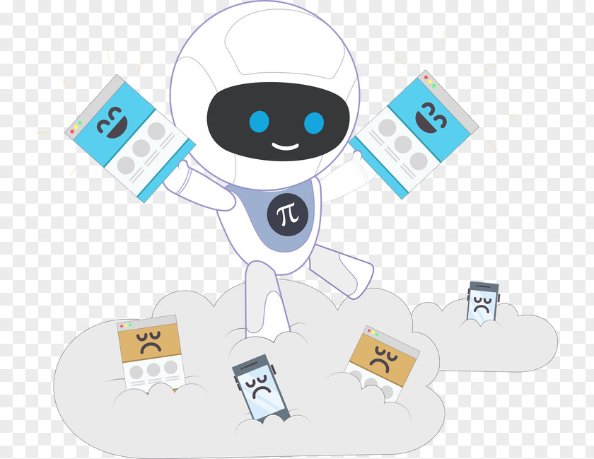 Tech Postcard Advertising Paper Social Media Startup Company Robot PNG