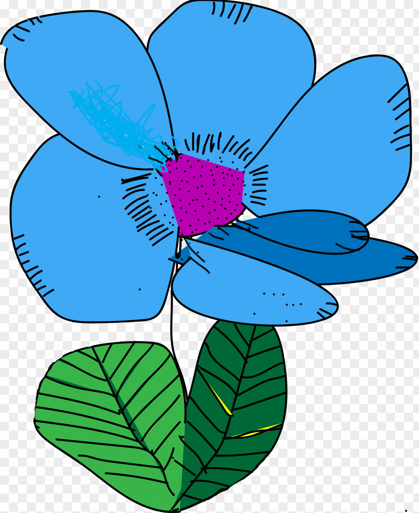 Whimsical Flower Clip Art Image Petal Vector Graphics PNG