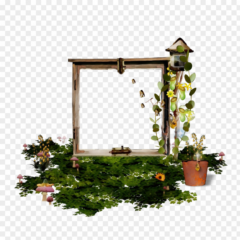 Arch Picture Frame Background Flowers PNG