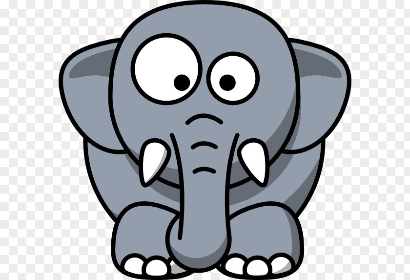 Baby Elephant Outline Cuteness Grey Clip Art PNG