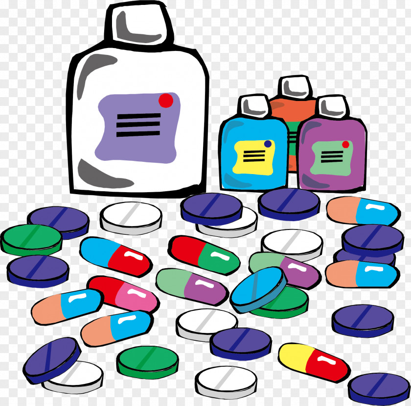 Cartoon Biological Tablet Pharmaceutical Drug Clip Art PNG