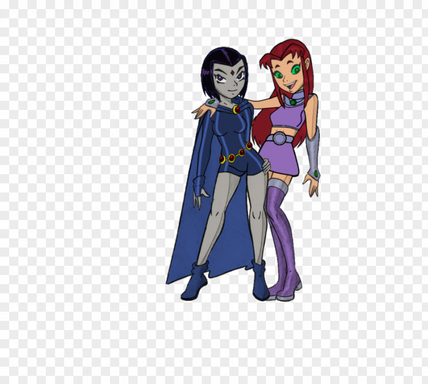 Teen Titans Starfire Raven Robin Drawing PNG