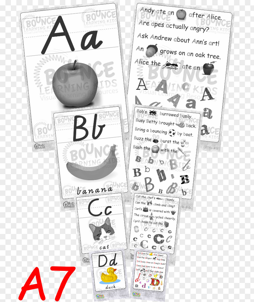 Child Learning Flashcard Alphabet Literacy PNG