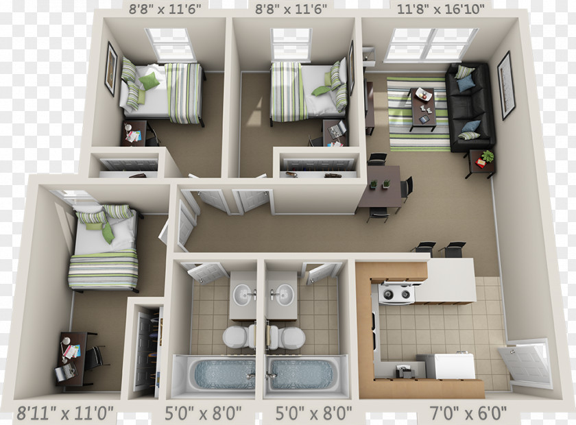 House Floor Plan Apartment Room PNG
