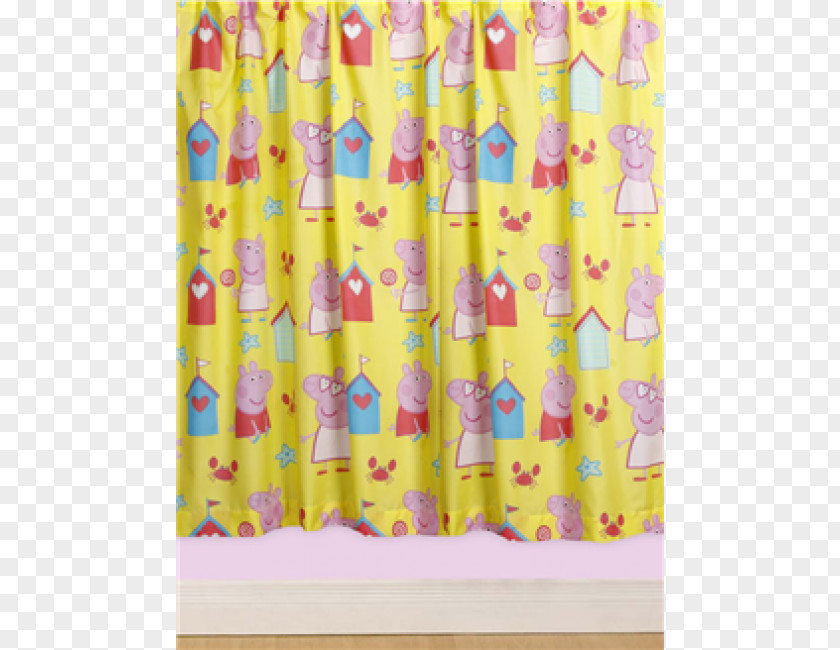 Pig Daddy Bedroom Curtain PNG