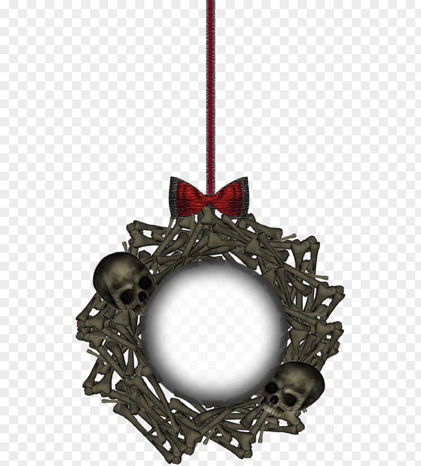 Skull Picture Frame Ornament Image PNG