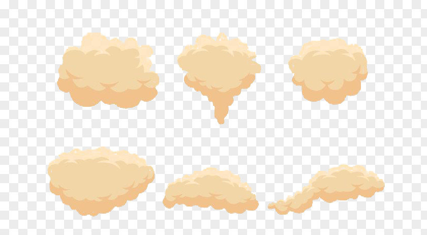 Various Forms On A White Background Cream Dust Cloud Cover Shape PNG