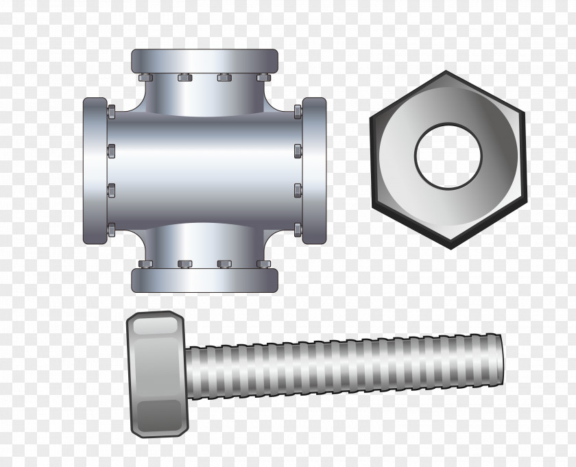 Vector Screw Nut Vecteur Material PNG