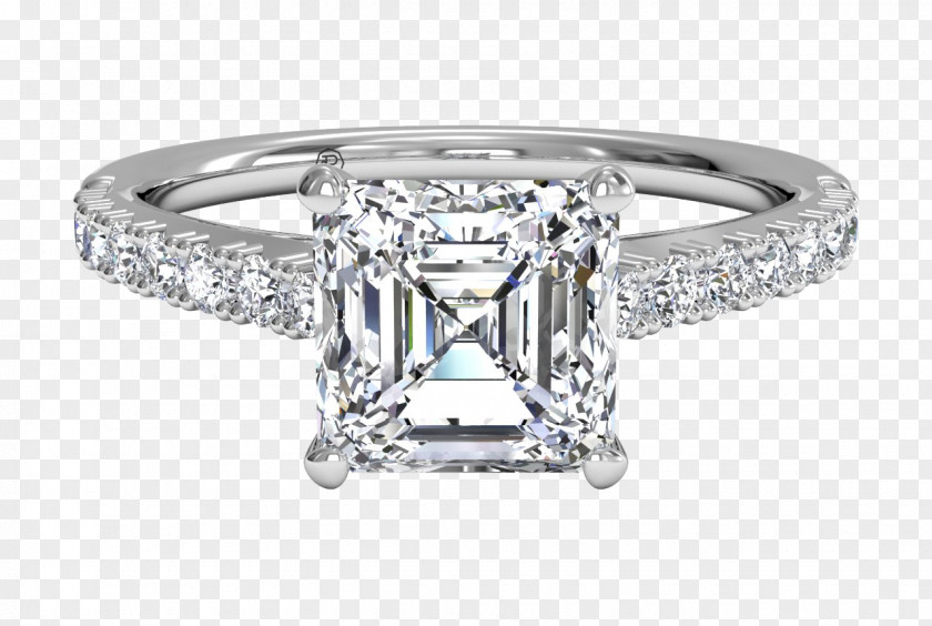 Diamon Princess Cut Diamond Engagement Ring Brilliant PNG