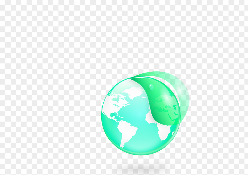 Eco Leaf Globe World Map Clip Art PNG