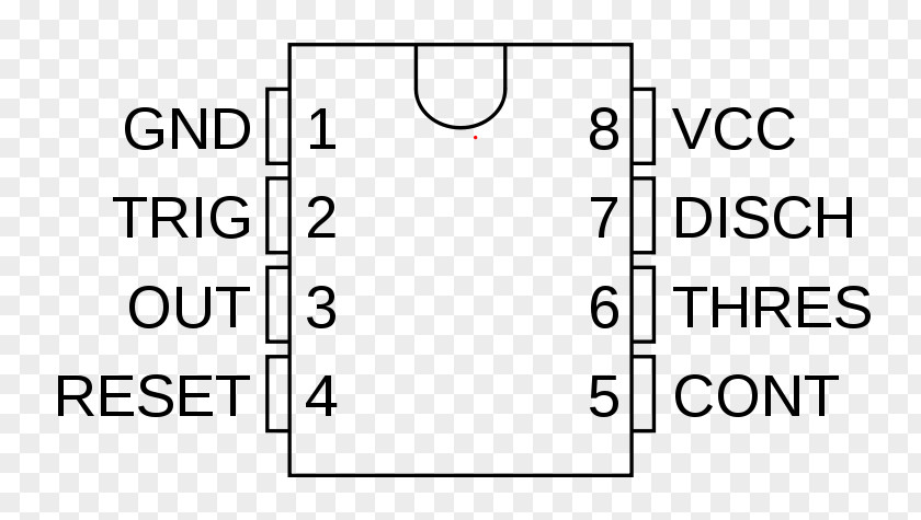 Pcb 555 Timer IC Pinout Electronic Symbol Circuit Astabil Multivibrator PNG