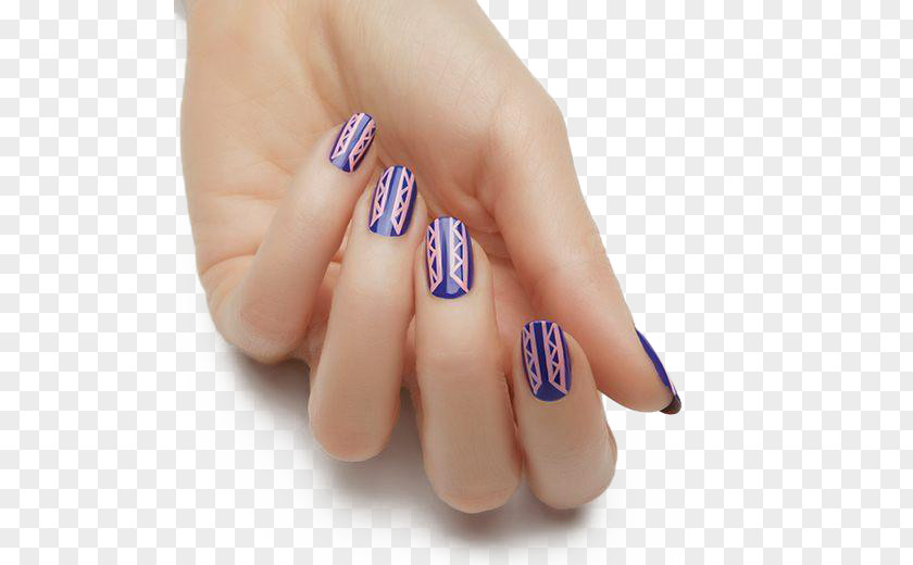 Blue And Purple Nail Polish Manicure Art Nageldesign PNG