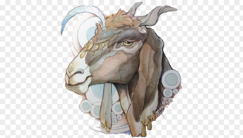 Donkey Goat Drawing Concept Art Illustration PNG