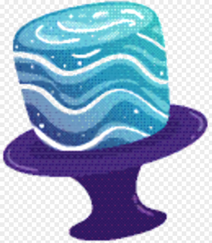 Electric Blue Purple Hat Cartoon PNG