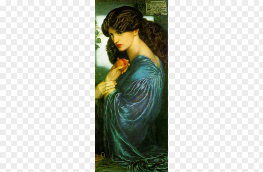 Painting Jane Morris Proserpine Persephone Pre-Raphaelite Brotherhood PNG
