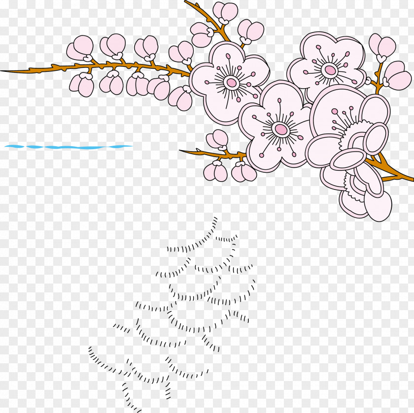 Plum Vector Decoration Floral Design Clip Art PNG