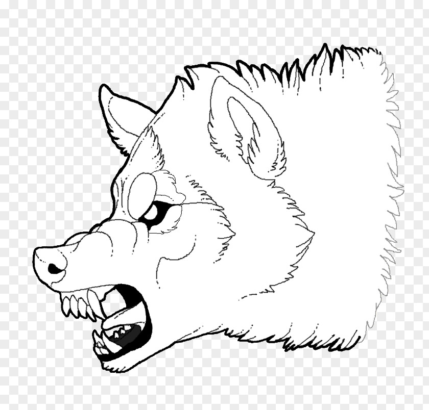 Snarling Wolf Illustrations Dog Line Art Snout Drawing Growling PNG