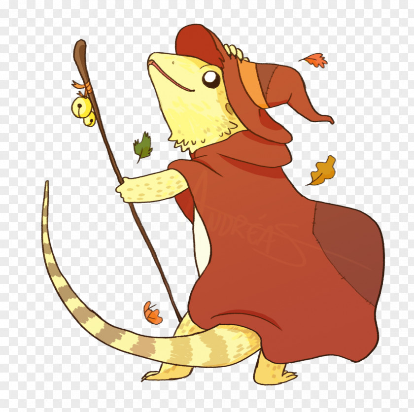 Bearded Dragon Lizard Sticker Central Cartoon Clip Art PNG