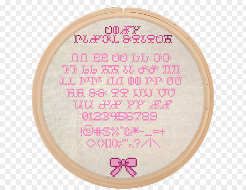 Flipping Calendar Pink M RTV Font PNG