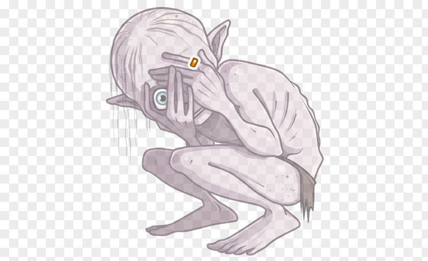 Gollum Sticker Telegram Messaging Apps The Lord Of Rings PNG apps of the Rings, cartoon gollum clipart PNG