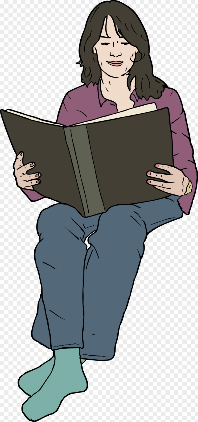 Publicity Clipart Woman Reading Clip Art PNG