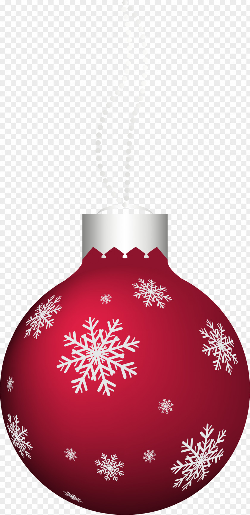 Red Snowflake Pendant Schema Christmas Ornament PNG