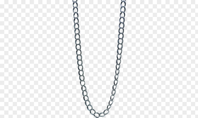 Swag Chain Necklace Figaro Jewellery Sterling Silver PNG