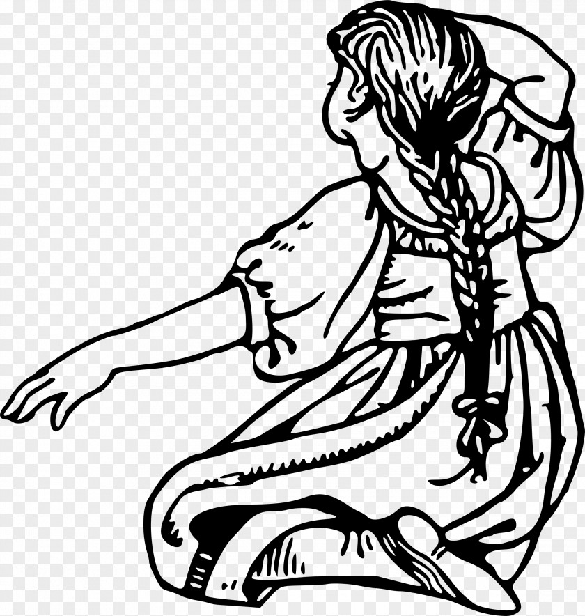 Woman Sitting Black And White Dance Clip Art PNG