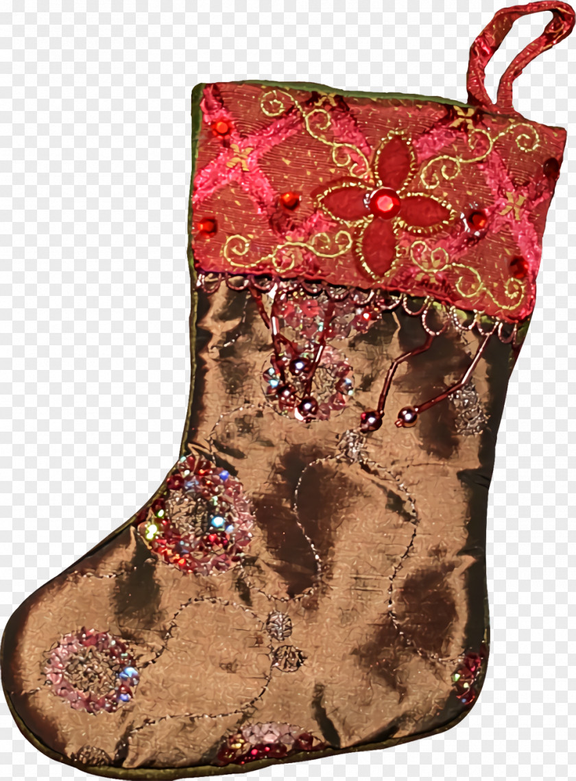 Durango Boot Beige Christmas Stocking Socks PNG