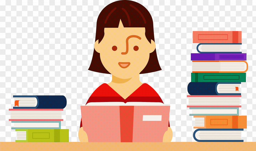 Teacher Reading Book PNG