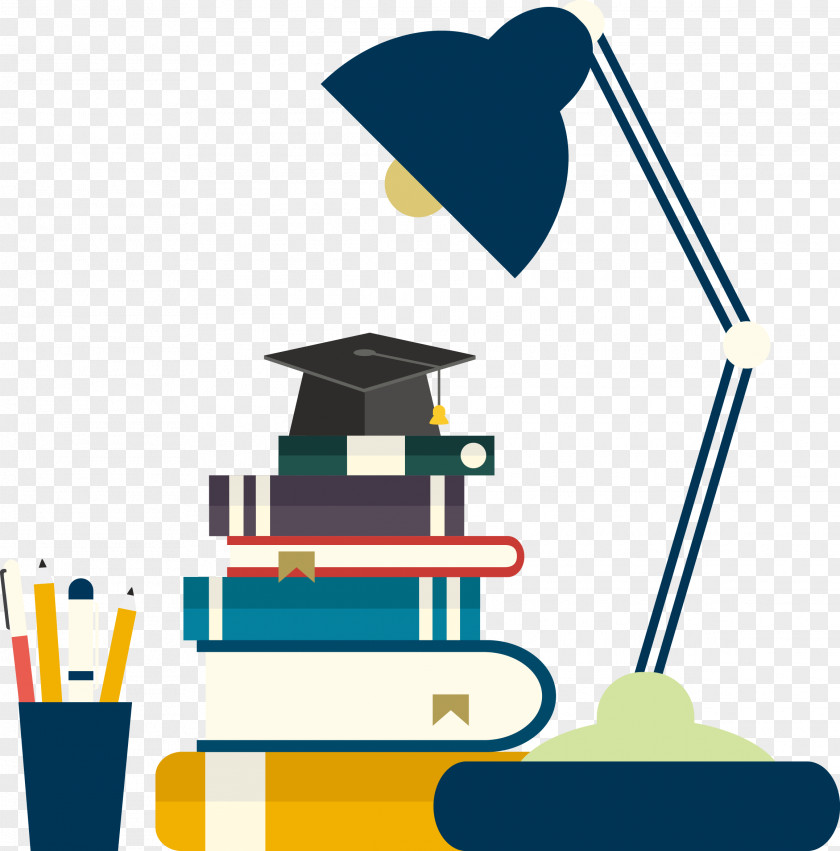 Vector Hand Painted Flat Lamp Student Education Tutor Teacher Course PNG