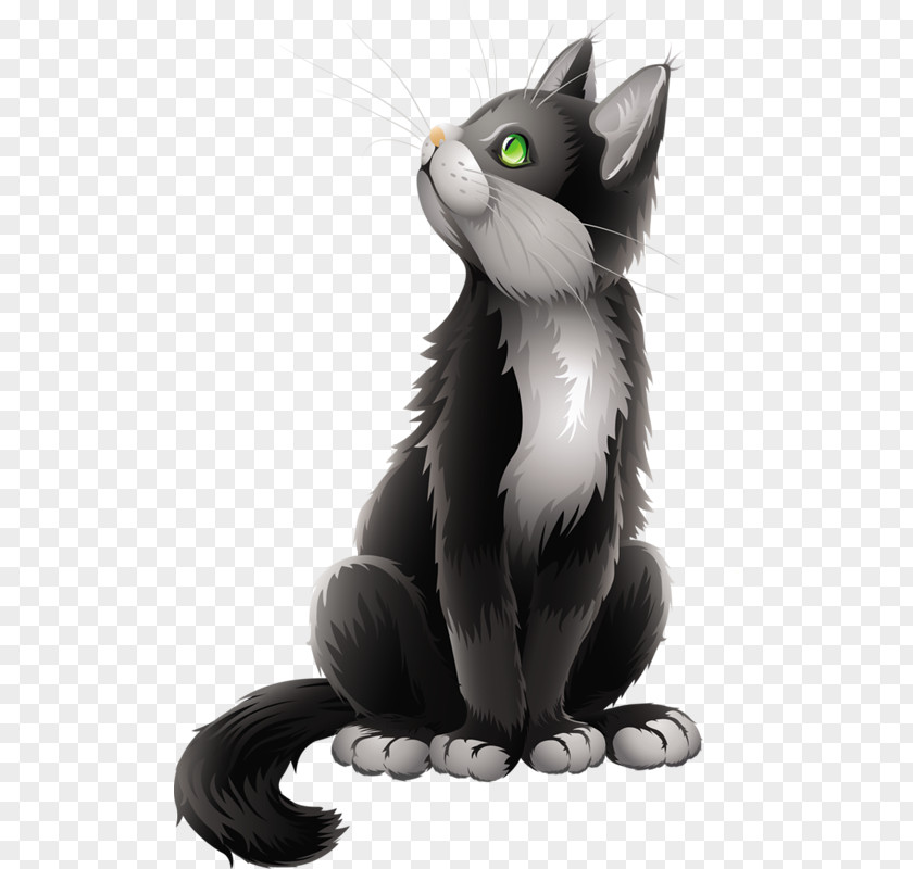 Cartoon Black Cat Clipart Kitten Clip Art PNG