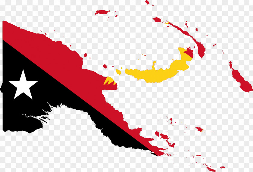 News Flag Of Papua New Guinea Map PNG