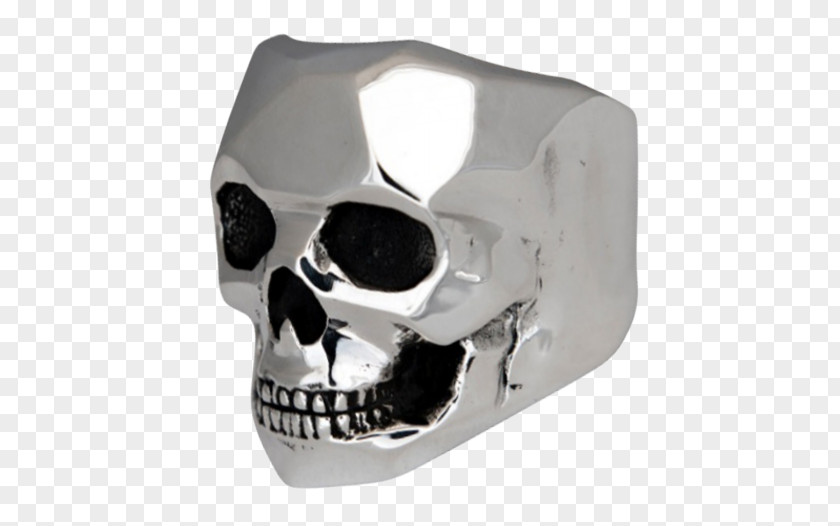 Scary Skull Silver Body Jewellery PNG