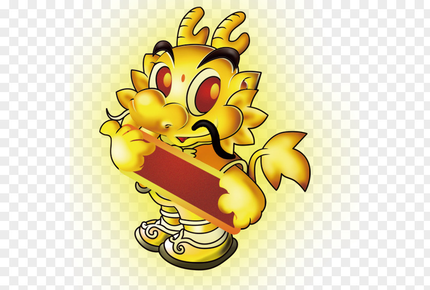 Cartoon Chinese Dragon New Year PNG