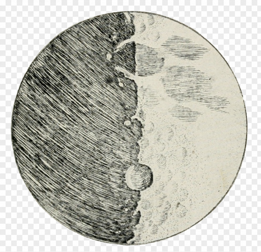 Fig Sidereus Nuncius Drawing Moon Impact Crater Telescope PNG