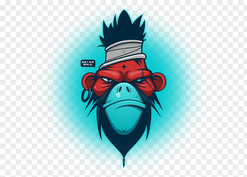 Monkey Drawing Desktop Wallpaper PNG
