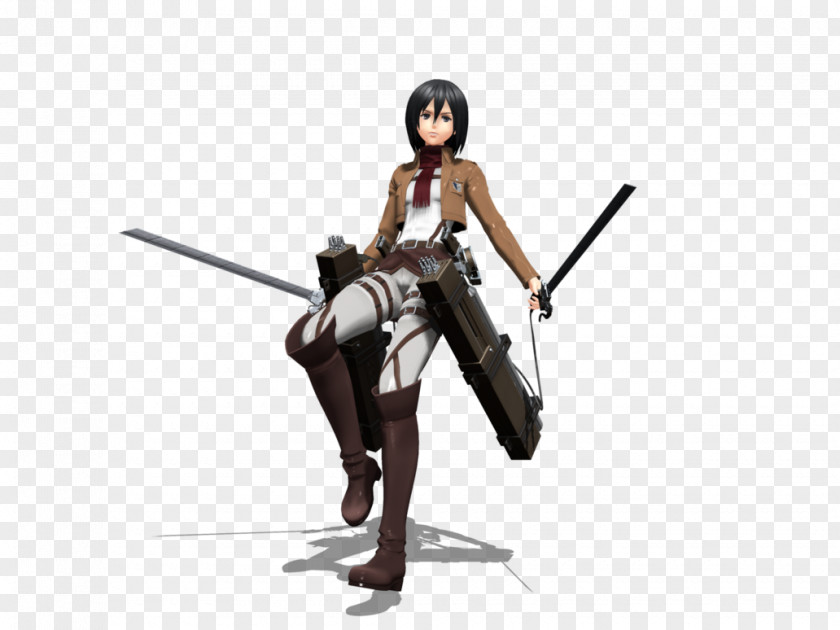 Attack On Titan Mikasa Ackerman Eren Yeager Rendering MikuMikuDance PNG