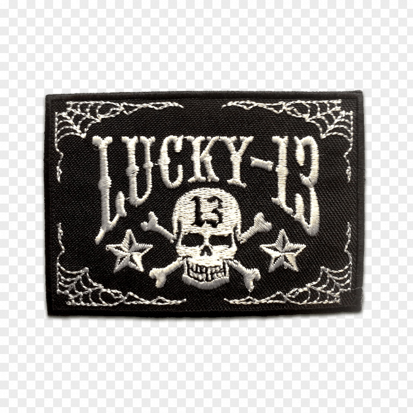 Biker Patch T-shirt Embroidered Iron-on Lucky 13 Clothing PNG