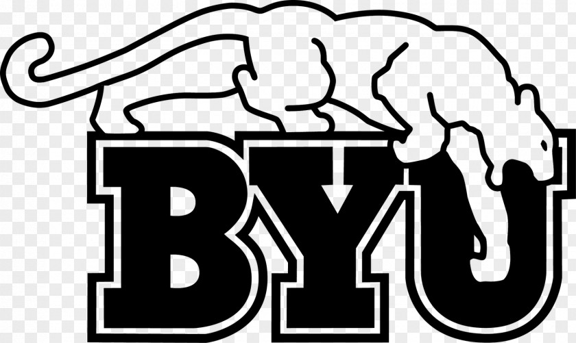 Design Brigham Young University BYU Cougars Football Clip Art Black And White Logo PNG