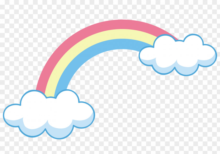 Rainbow On Clouds Sky Cloud Arc Euclidean Vector PNG