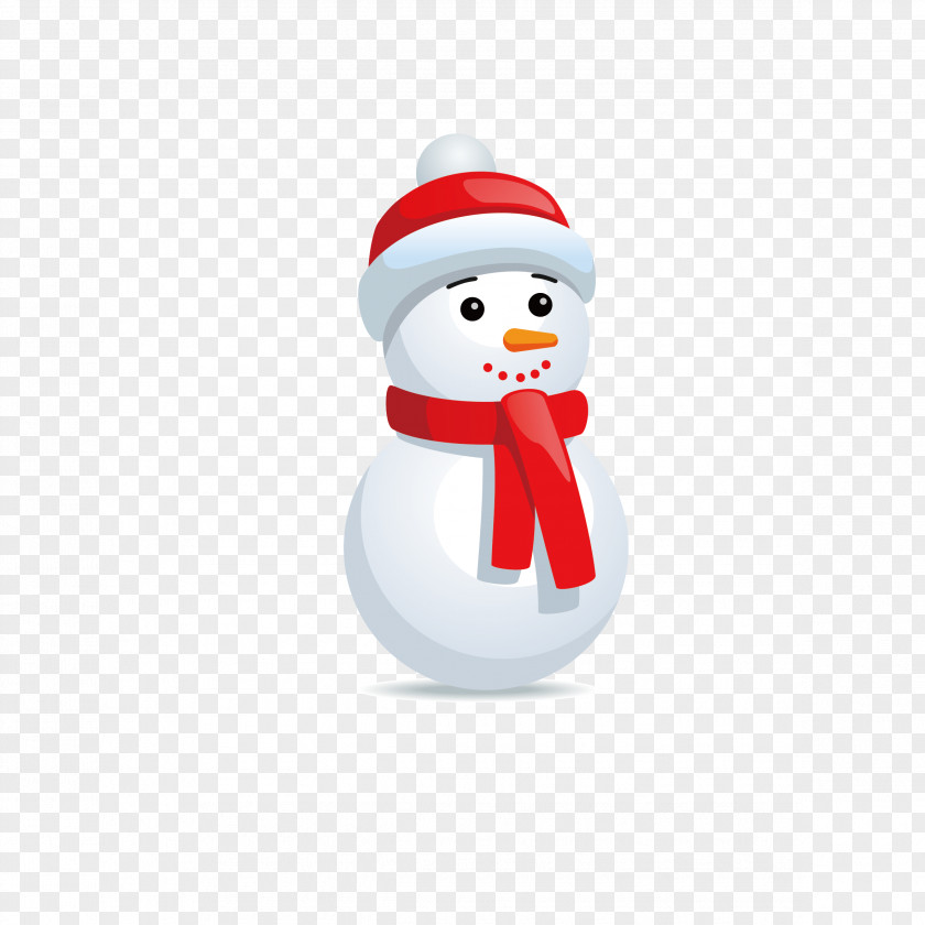 Snowman Vector Christmas Icon Design PNG