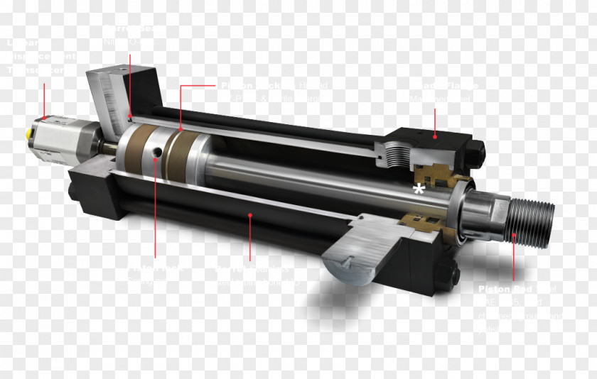 Hydraulic Cylinder Pneumatic Pneumatics Cutaway PNG