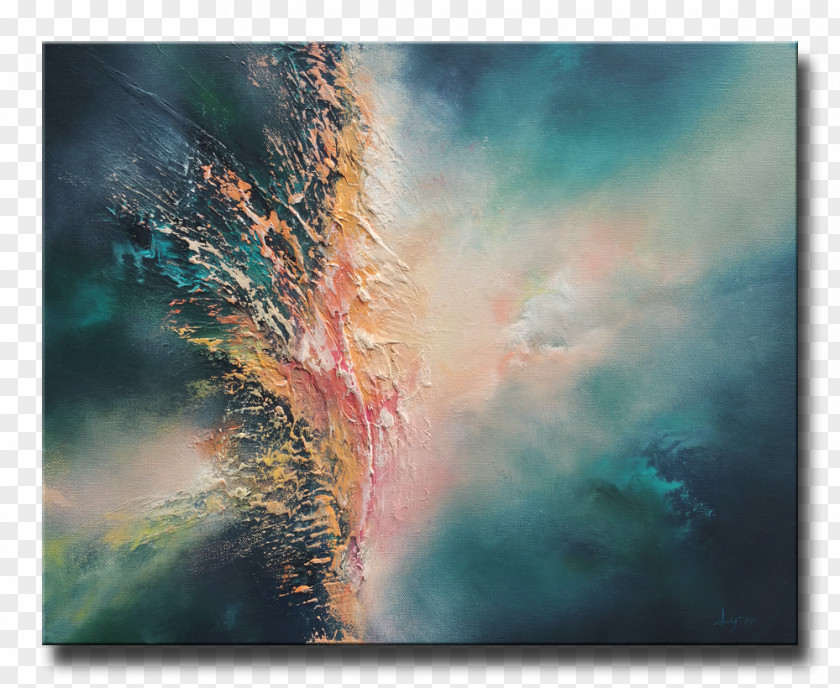 Collision Oil Painting Art Canvas PNG