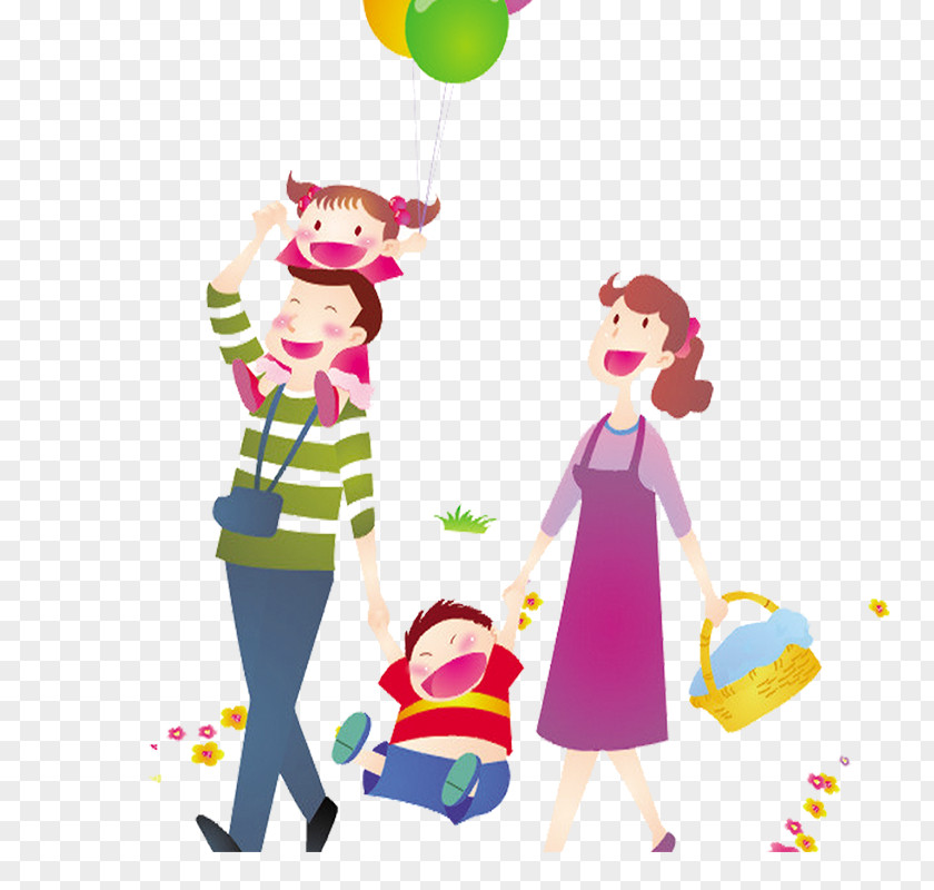 Family Cartoon Architecture PNG