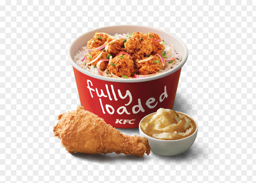 Rice Bowl KFC Fried Chicken Fingers Hamburger Fast Food PNG