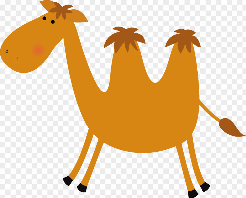 Yellow Camel Vector Clip Art PNG