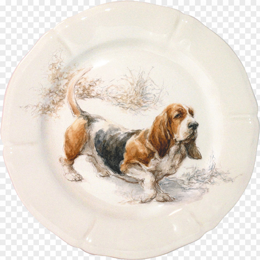 Dog Faïencerie De Gien Plate Porcelain PNG