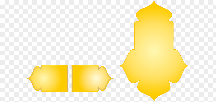 Vector Islamic Material Yellow Wallpaper PNG